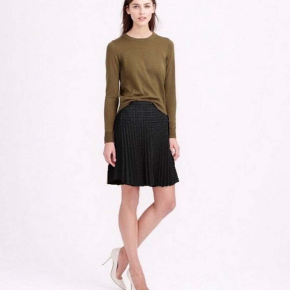 J. Crew Black Lasercut Mini Skirt